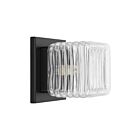 Dainolite BKY-51W-MB-CLR Berkley 1-Lumière 25W Effacer et Noir mat LED Applique Murale