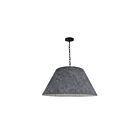 Large suspendu LED Brynn Dainolite Brynn BRY-L-BK-500 1-lumière 100W gris
