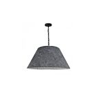 Large suspendu LED Brynn Dainolite Brynn BRY-L-BK-500 1-lumière 100W gris