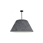 Suspendu surdimensionné LED Brynn Dainolite Brynn BRY-XL-BK-500 1-lumière 100W gris