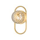 Dainolite BUR-121W-AGB-CLR Burlat 1-Lumière 25W Blanc et Laiton vieilli LED Applique Murale