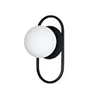 Dainolite BUR-121W-MB-WH Burlat 1-Lumière 25W Blanc et Noir mat LED Applique Murale