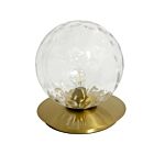 Dainolite BUR-131T-AGB-CLR Dalia 1-lumière 60W Laiton vieilli LED Lampe de table