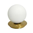 Dainolite BUR-131T-AGB-WH Dalia 1-lumière 60W Laiton vieilli LED Lampe de table