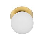 Dainolite BUR-131W-AGB-WH Burlat 1-Lumière 60W Blanc et Laiton vieilli LED Applique Murale