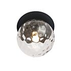Dainolite BUR-131W-MB-CLR Burlat 1-Lumière 60W Effacer et Noir mat LED Applique Murale