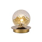 Dainolite BUR-61T-AGB-CLR Burlat 1-lumière 25W Laiton vieilli LED Lampe de table