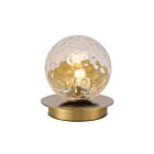 Dainolite BUR-61T-AGB-CLR Burlat 1-lumière 25W Laiton vieilli LED Lampe de table
