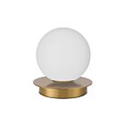 Dainolite BUR-61T-AGB-WH Burlat 1-lumière 25W Laiton vieilli LED Lampe de table