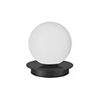Dainolite BUR-61T-MB-WH Burlat 25W Noir mat LED Lampe de table