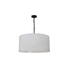 Large suspendu LED Braxton Dainolite Braxton BXN-L-BK-790 1-lumière 100W blanc