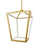 Suspendu à tige Dainolite CAG-2664C-AGB Cage 12-Lumières 60W Laiton vieilli