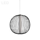 Suspend à cordon Dainolite CHR-161LEDP-MB Charlotte 4-Lumières 20W Noir mat
