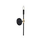 Dainolite CIN-161W-MB-AGB Cinthia 60W 1-Lumière Noir mat Applique murale