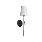 Dainolite CIN-211W-MB-AGB-790 Cinthia 60W 1-Lumière Noir mat Applique murale