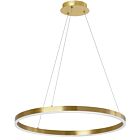 Lustre à 1 étage LED Dainolite Circulo CIR-2434C-AGB 34W 1 lumière laiton vieilli