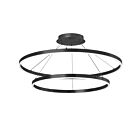 Dainolite CIR-3397C-5CCT-MB Dalia 4-lumières 240W Noir mat LED Lustre