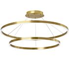 Lustre à 2 étages LED Dainolite Circulo CIR-3397C-AGB 97W 2 lumières laiton vieilli
