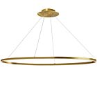 Lustre horizontal LED à 1 étage Dainolite Circulo CIR-4463C-AGB 63W 1 lumière laiton vieilli