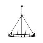 Lustre incandescent à 1 étage Dainolite Colby CLB-4812C-MB 720W 12 lumières noir mat