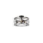 Plafonnier semi encastré Dainolite CLH-153FH-MB Calah 3-Lumières Noir mat 60W