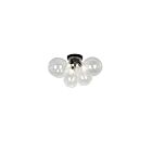 Plafonnier halogène Dainolite Comet CMT-143FH-CLR-MB 120W 3 lumières transparent