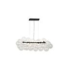 Suspendu horizontal halogène Dainolite Comet CMT-418HP-CLR-MB 400W 10 lumières transparent