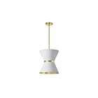 Suspendu incandescent Dainolite Caterine CTN-121P-AGB-692 100W 1 lumière blanc et or