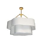 Dainolite DAL-324C-AGB Dalia 4-lumières 240W Blanc LED Lustre