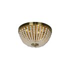 Plafonnier encastré incandescent Dainolite DAW-143FH-AGB-WH Dawson 3-Lumières 120W Laiton vieilli