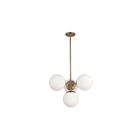 Suspendu à LED Dainolite Dayana DAY-214P-AGB 160W 4-Lumières Laiton vieilli