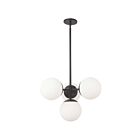 Suspendu à LED Dainolite Dayana DAY-214P-MB 160W 4-Lumières Noir mat