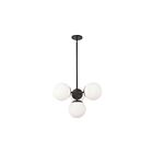 Suspendu à LED Dainolite Dayana DAY-214P-MB 160W 4-Lumières Noir mat