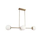 Suspendu à LED Dainolite Dayana DAY-484HP-AGB 160W 4-Lumières Laiton vieilli