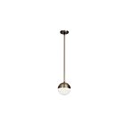 Suspendu sur tige halogène Dainolite DAY-71P-AB séries Dayana 1-lumière Laiton antique 40w