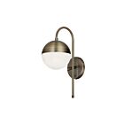 Applique murale halogène Dainolite DAY-71W-AB séries Dayana 1-lumière Laiton antique 40w