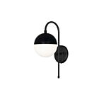 Applique murale halogène Dainolite DAY-71W-MB séries Dayana 1-lumière Noir mat 40w