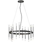 Chandelier LED Dainolite Derry DER-2424C-MB-PC 24-lumières 1440W noir mat