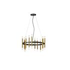 Chandelier LED Dainolite Derry DER-2424C-MB 24-lumières 1440W noir mat