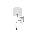 Applique murale avec lampe de lecture à LED Dainolite DLED426A 2-lumières Chrome poli 63w