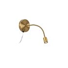 Applique murale Dainolite Wynne DLEDW-263-AGB 1-Lumière Laiton vieilli 3W