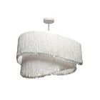 Dainolite DLN-244C-MW-WH Delaine 4-lumières 240W Blanc LED Lustre