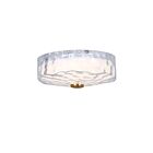 Dainolite DUL-1120LEDFH-AGB Dulce 1-Lumière 20W Transparent et laiton vieilli LED Plafonnier encastré 3000K