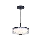 Dainolite DUL-1120LEDP-MB Dulce 1-lumière 20W Transparent LED Suspendu