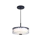 Dainolite DUL-1120LEDP-MB Dulce 1-lumière 20W Transparent LED Suspendu