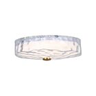 Dainolite DUL-1530LEDFH-AGB Dulce 3-Lumières 30W Transparent et laiton vieilli LED Plafonnier encastré 3500K