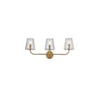 Vanité Dainolite ELN-213W-AGB-CLR Eleanor 3-Lumières Laiton vieilli 180W