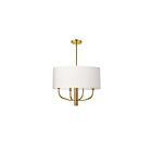 Suspendu à LED Dainolite Eleanor ELN-224C-AGB-790 240W 4-Lumières Blanc