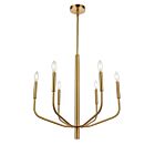 Chandelier 1-Tier Dainolite ELN-246C-AGB Eleanor 6-Lumières 360W Laiton vieilli