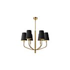 Suspendu à LED Dainolite Eleanor ELN-286C-AGB-698 360W 6-Lumières Noir